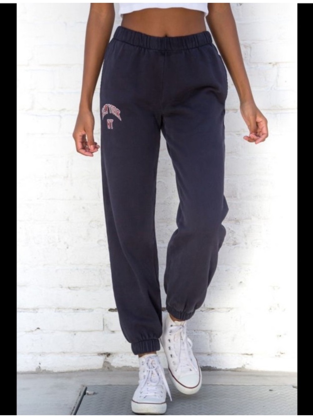 Brandy Melville Elastic Waist Jogger Sweatpants New York